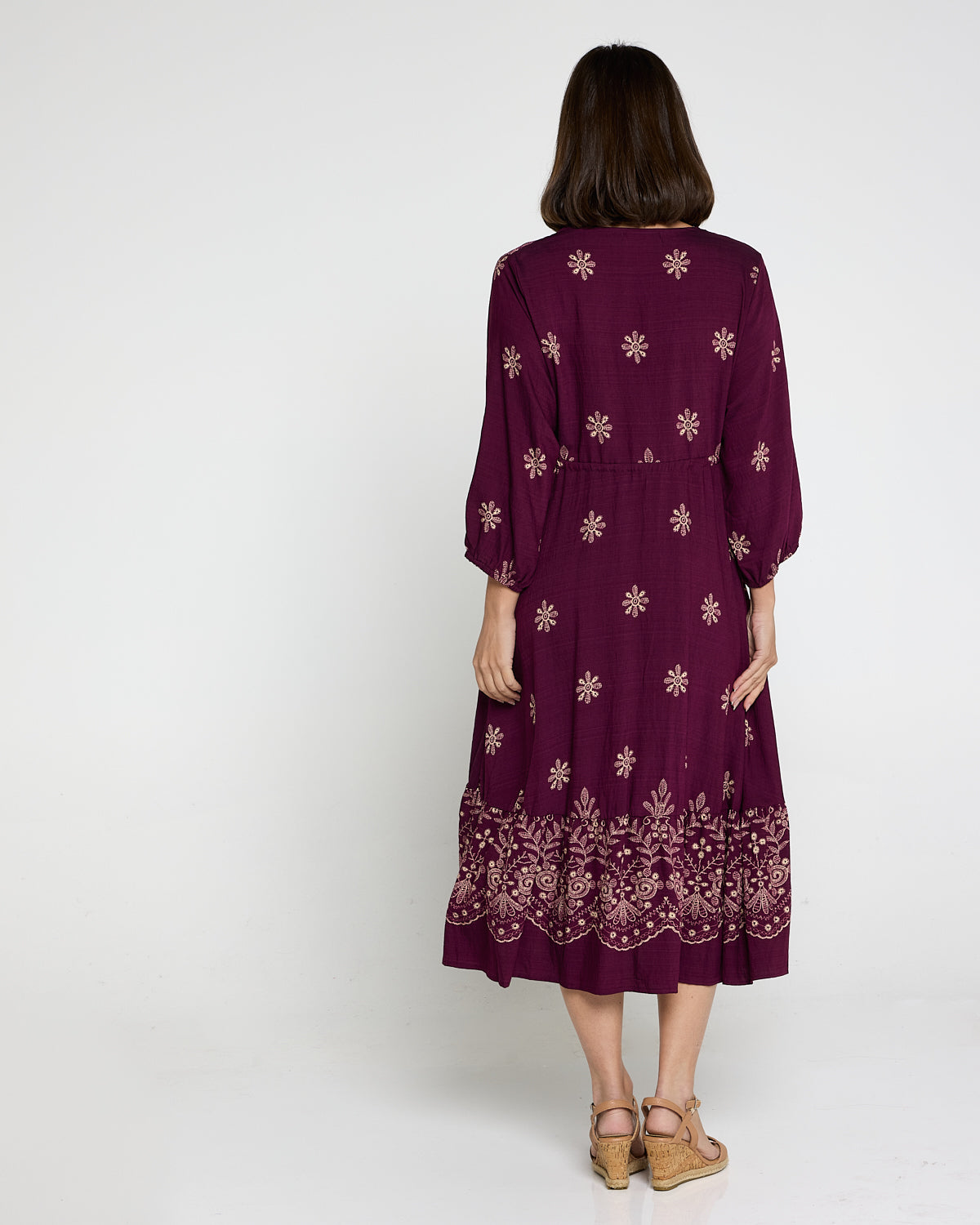 Rosalie Dress - Plum Tapestry