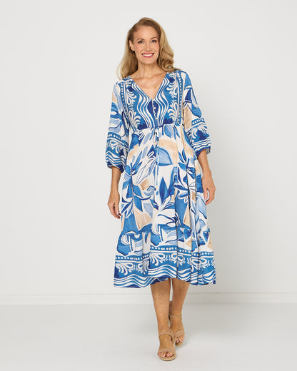 Rosalie Dress - Cove Blue