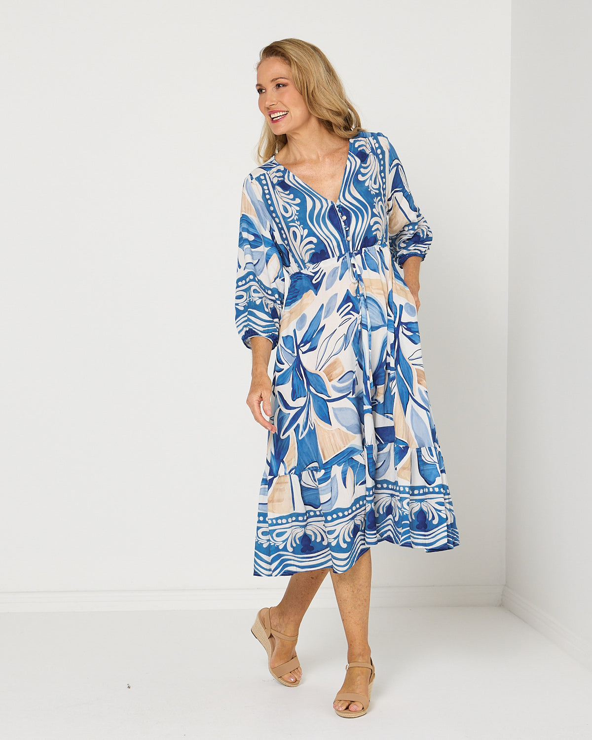 Rosalie Dress - Cove Blue