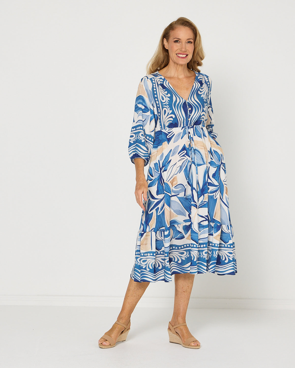 Rosalie Dress - Cove Blue