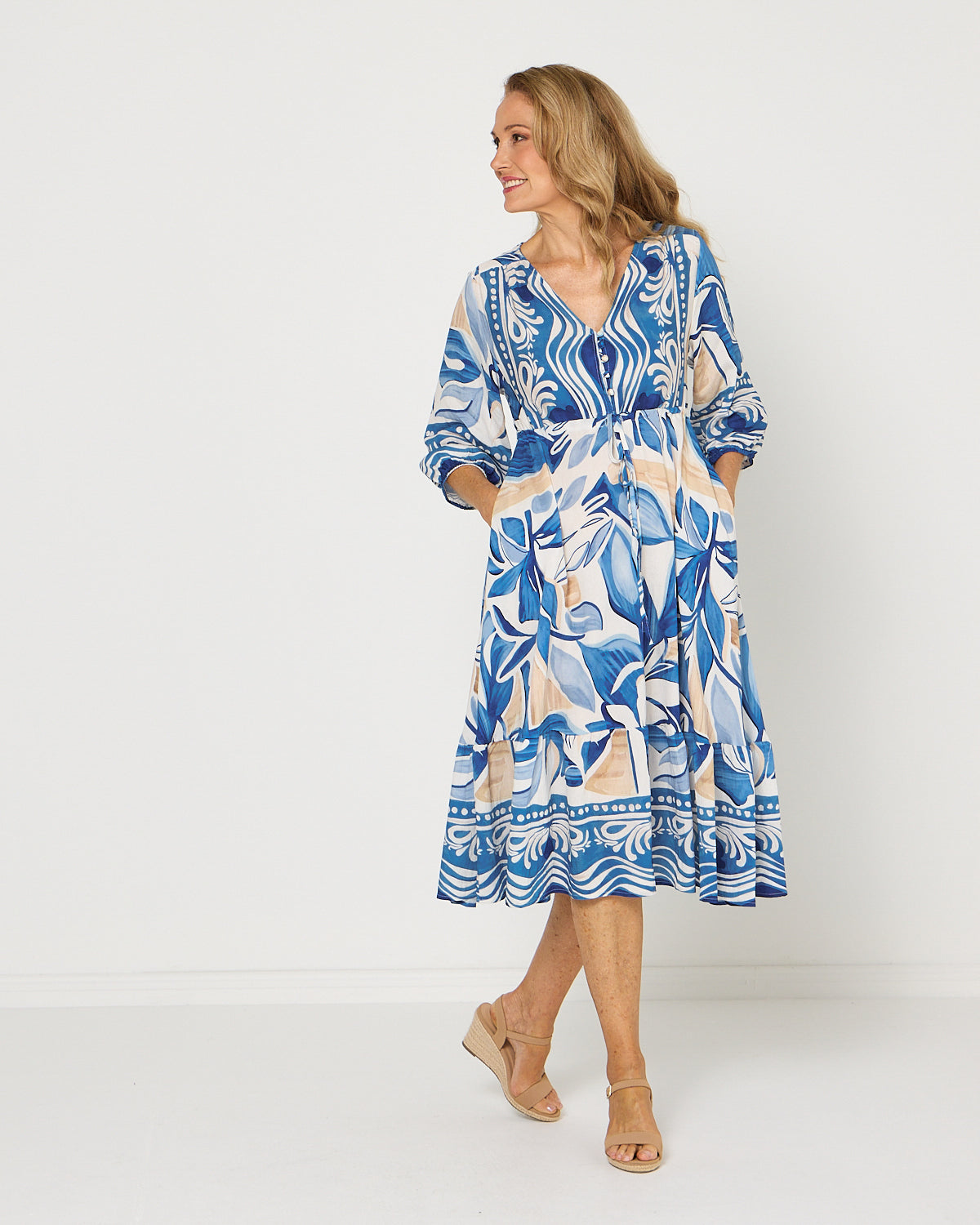 Rosalie Dress - Cove Blue