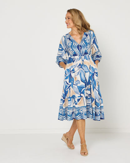 Rosalie Dress - Cove Blue