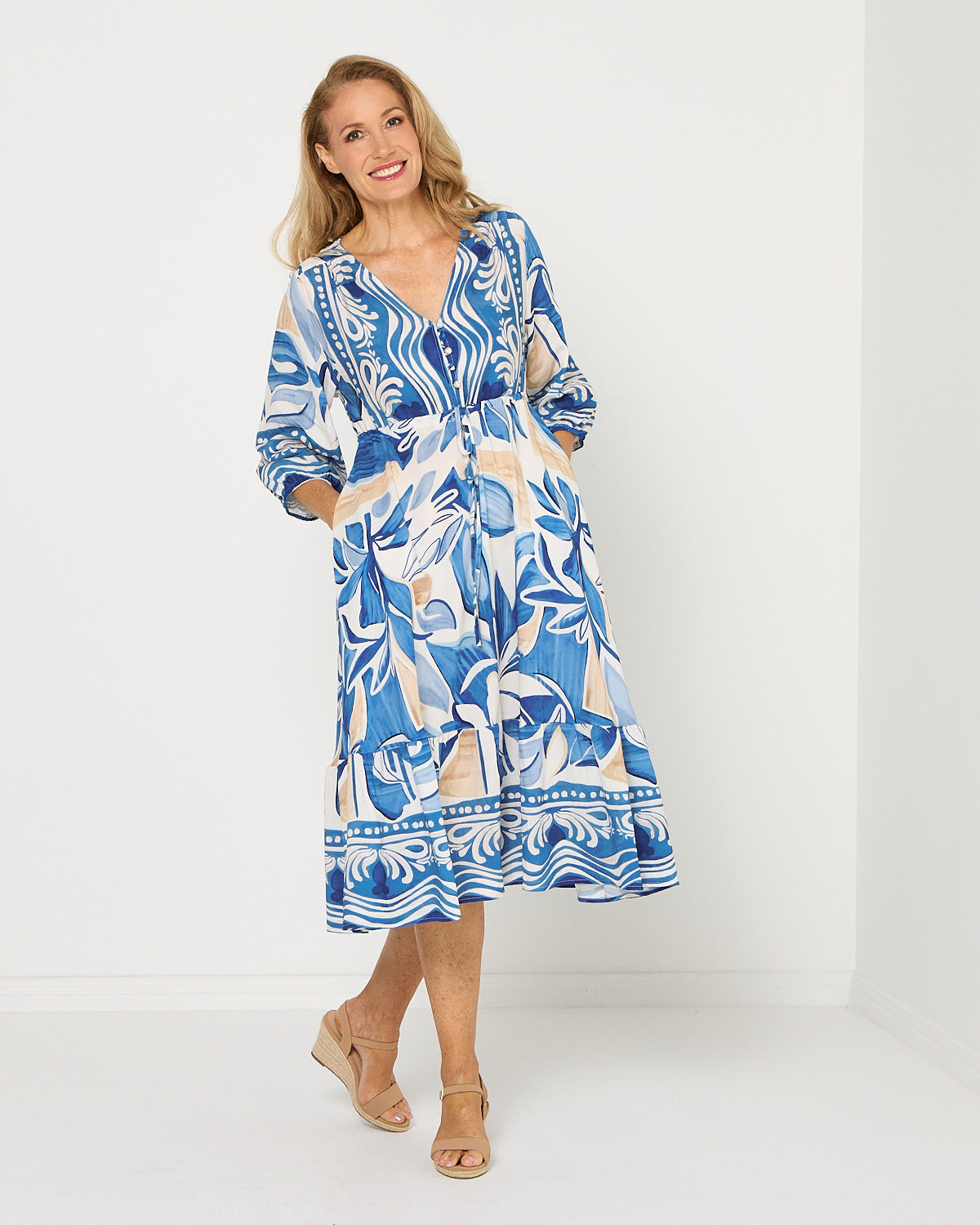 Rosalie Dress - Cove Blue