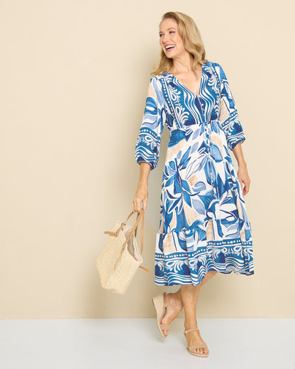 Rosalie Dress - Cove Blue
