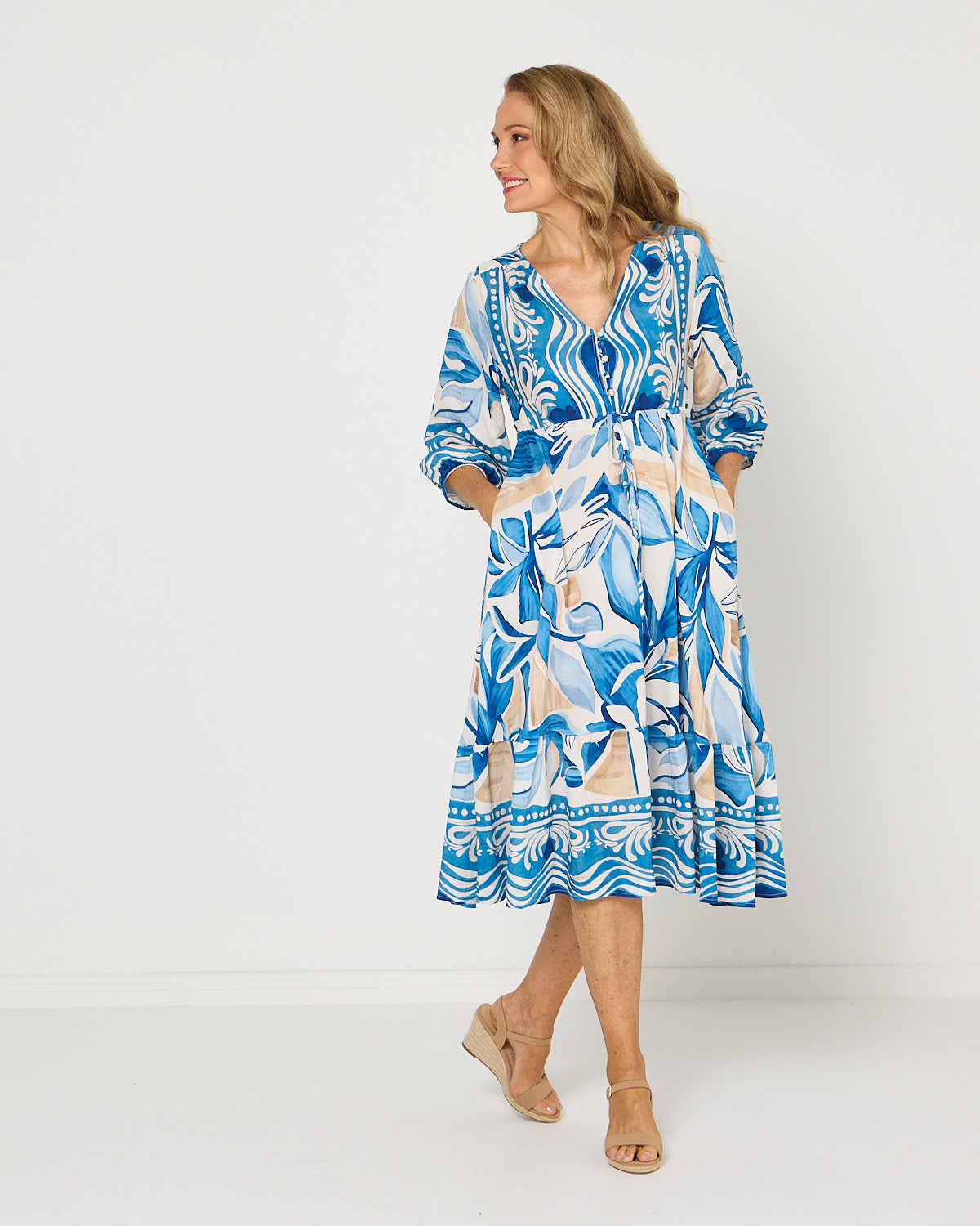 Rosalie Dress - Cove Blue