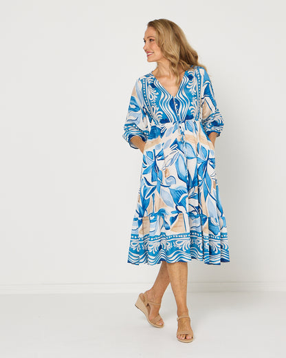 Rosalie Dress - Cove Blue
