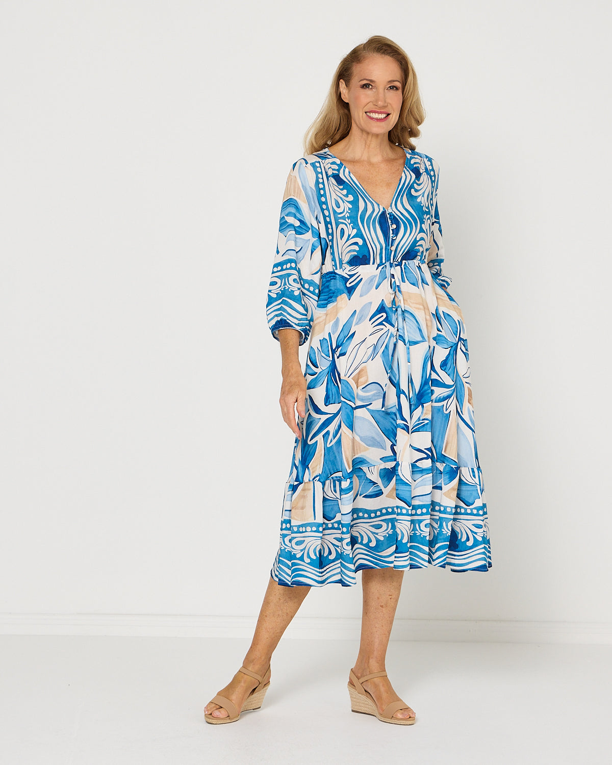 Rosalie Dress - Cove Blue