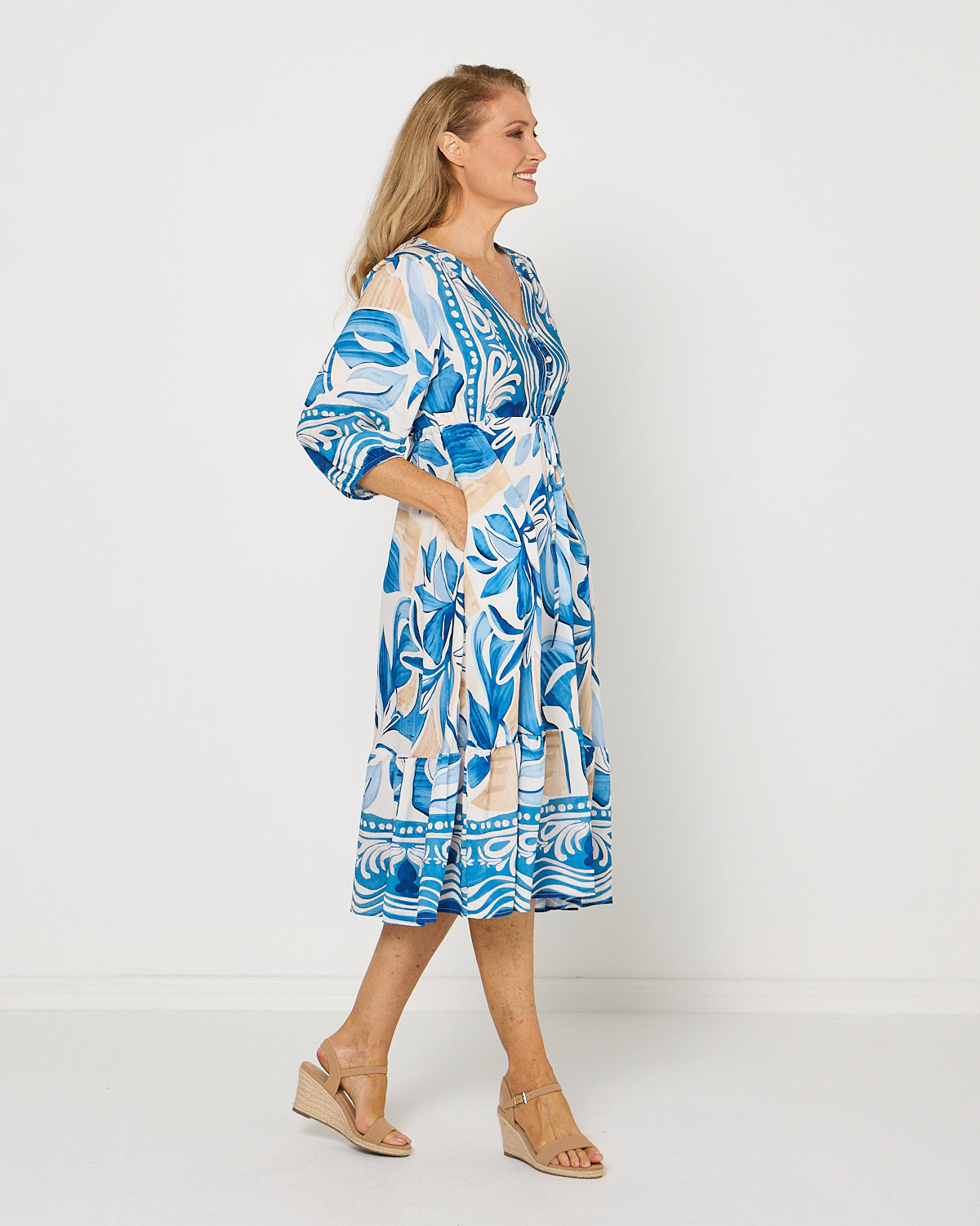 Rosalie Dress - Cove Blue