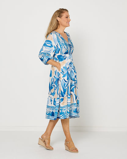 Rosalie Dress - Cove Blue