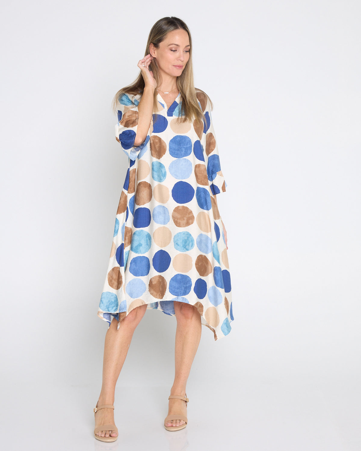 Amadi Dress - Blue Spot