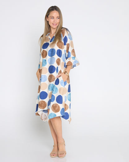 Amadi Dress - Blue Spot