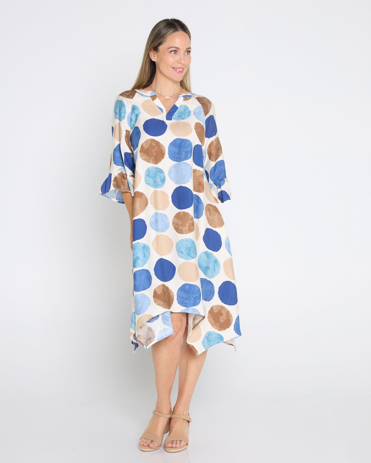 Amadi Dress - Blue Spot