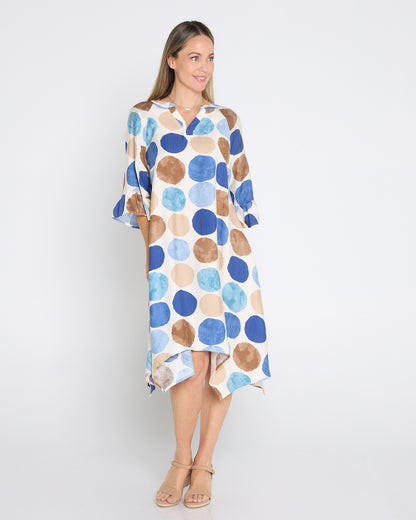 Amadi Dress - Blue Spot