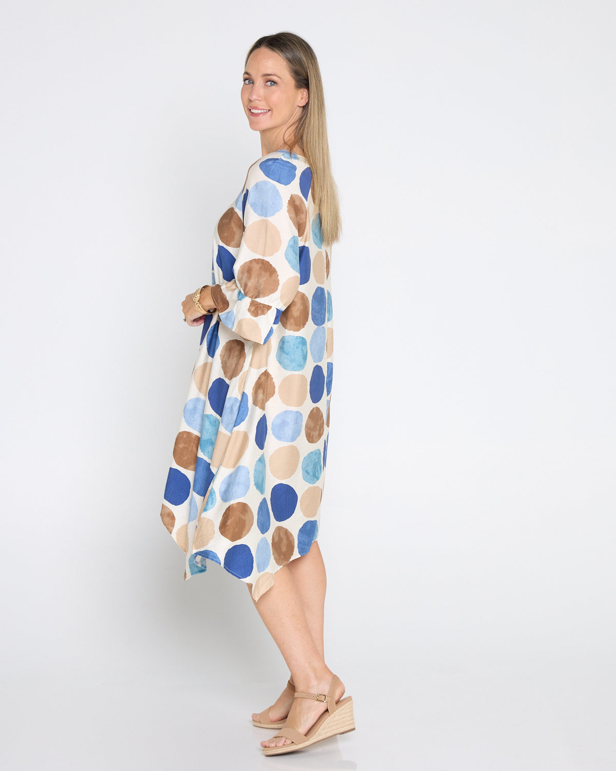 Amadi Dress - Blue Spot
