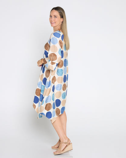 Amadi Dress - Blue Spot