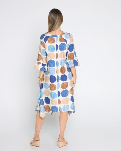 Amadi Dress - Blue Spot