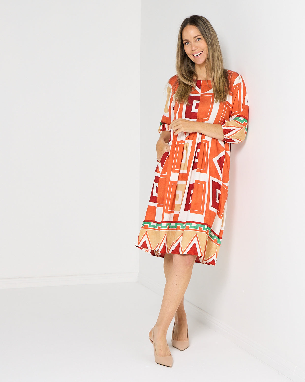 Priyanka Dress - Terracotta Mosaic
