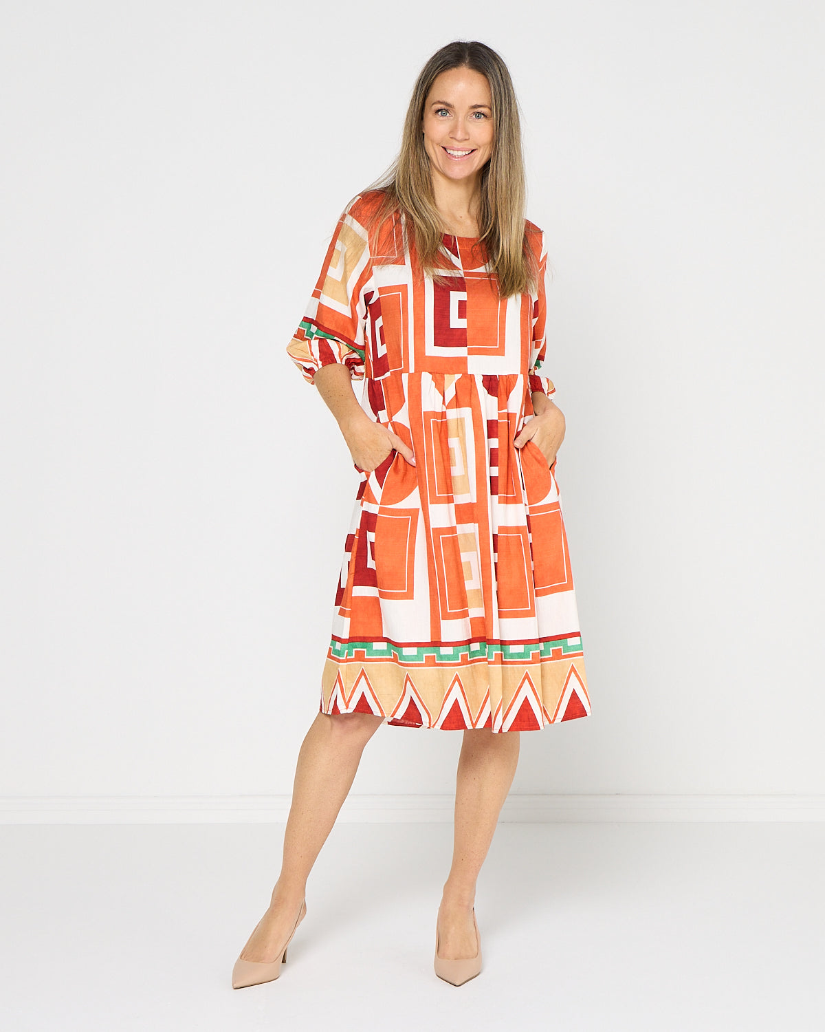Priyanka Dress - Terracotta Mosaic