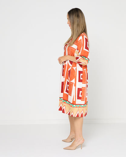 Priyanka Dress - Terracotta Mosaic