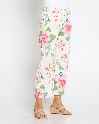 Cillian Pant - Ivory/Pink Bouquet