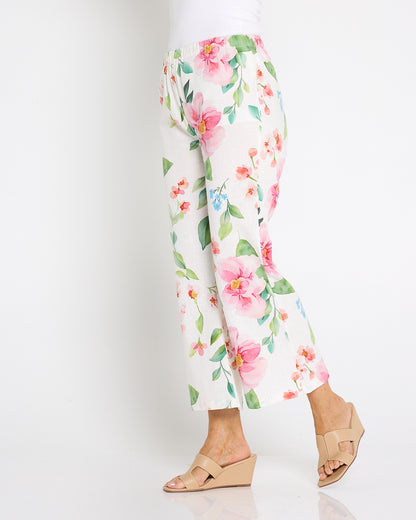 Cillian Pant - Ivory/Pink Bouquet
