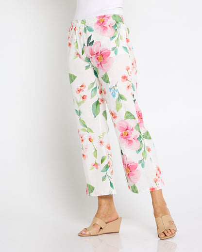 Cillian Pant - Ivory/Pink Bouquet