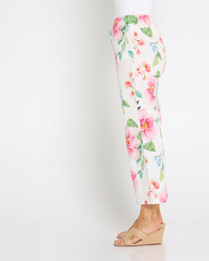 Cillian Pant - Ivory/Pink Bouquet