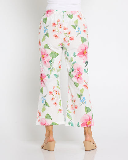 Cillian Pant - Ivory/Pink Bouquet
