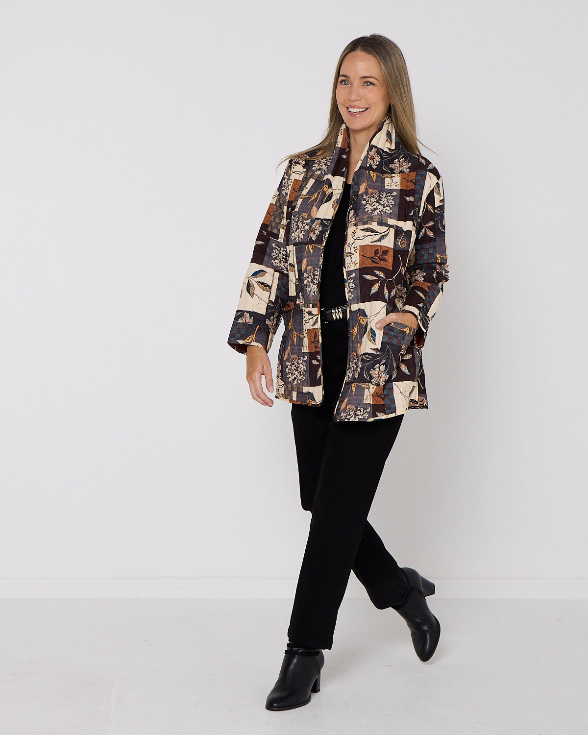Quinn Quilted Jacket - Autumn Patchwork