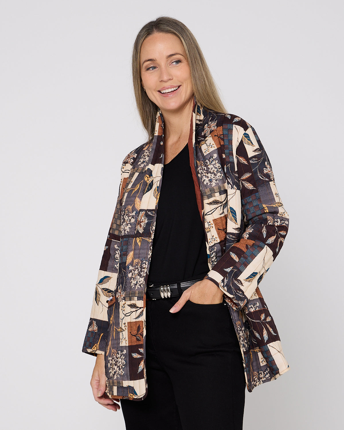Quinn Quilted Jacket - Autumn Patchwork