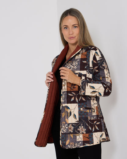 Quinn Quilted Jacket - Autumn Patchwork