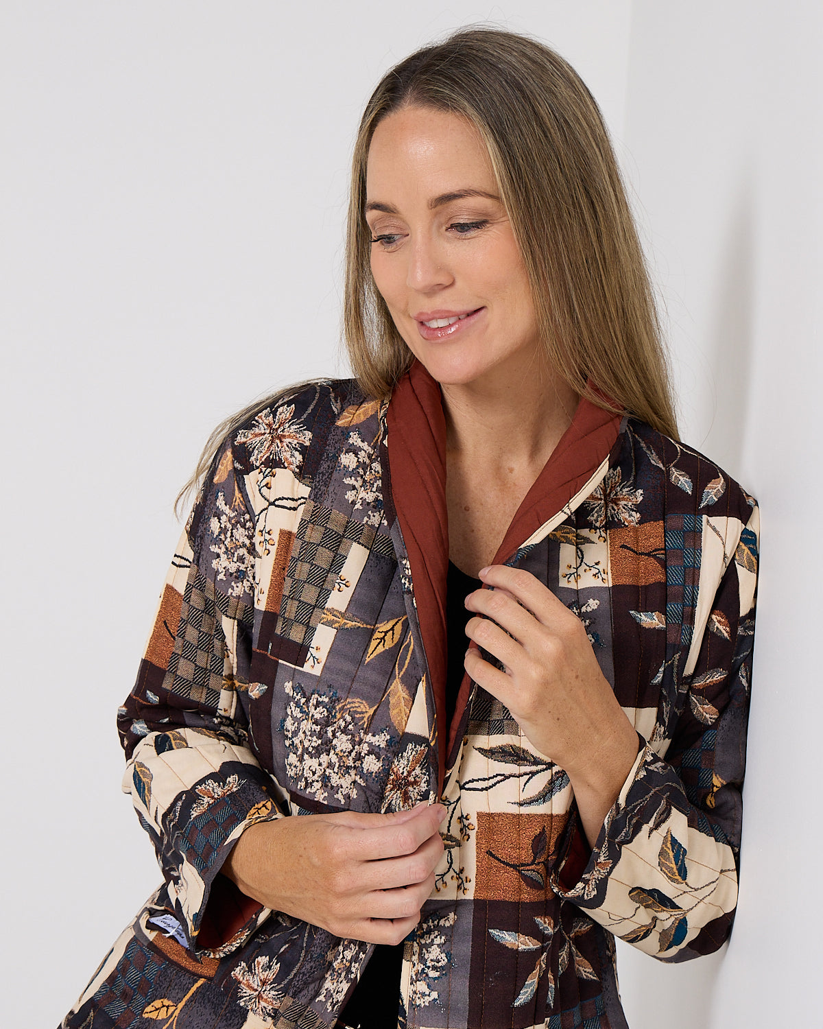 Quinn Quilted Jacket - Autumn Patchwork