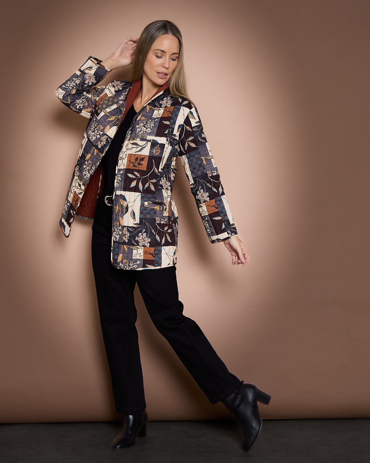 Quinn Quilted Jacket - Autumn Patchwork