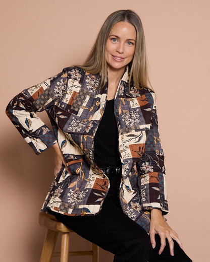 Quinn Quilted Jacket - Autumn Patchwork