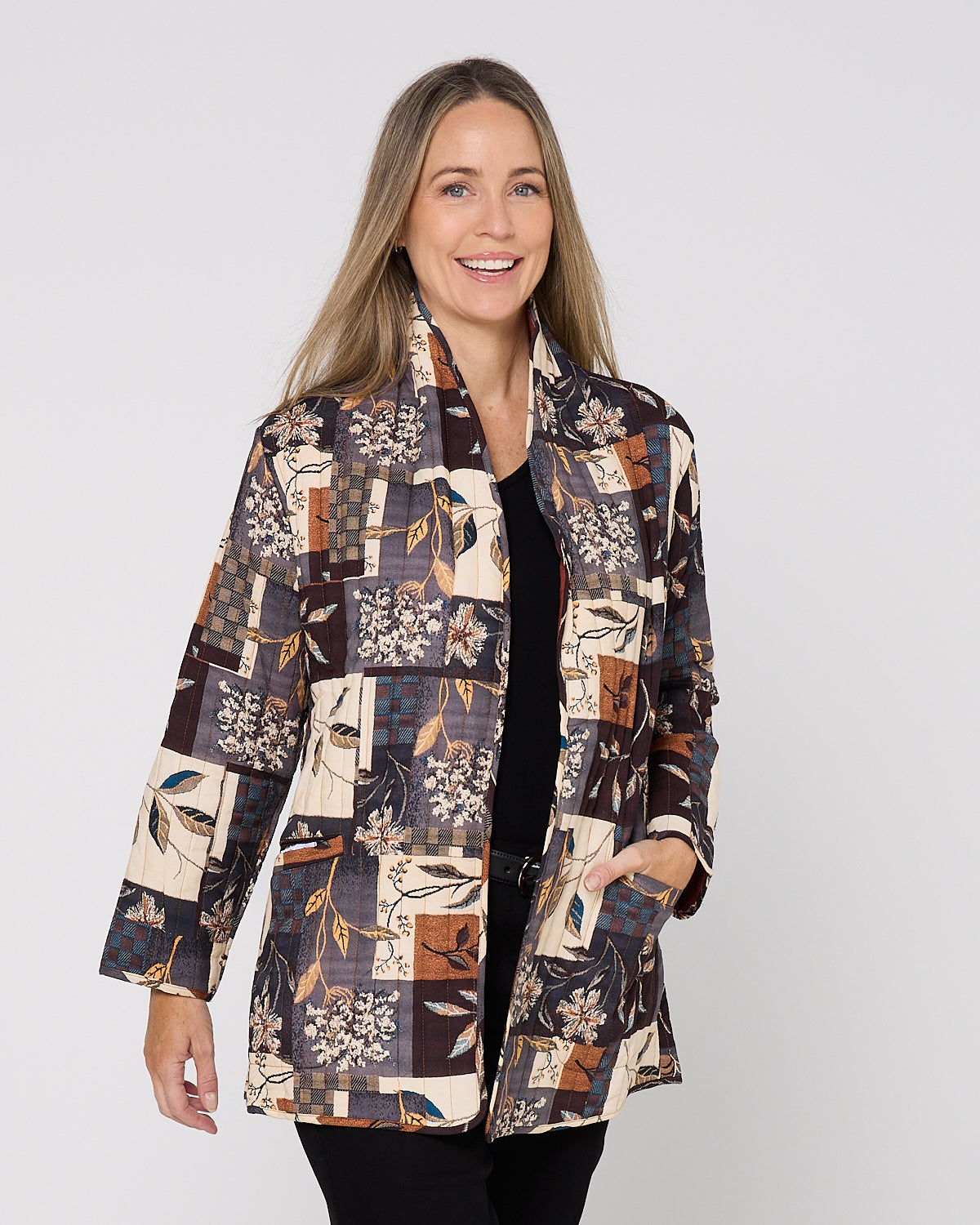 Quinn Quilted Jacket - Autumn Patchwork