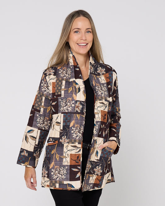Quinn Quilted Jacket - Autumn Patchwork
