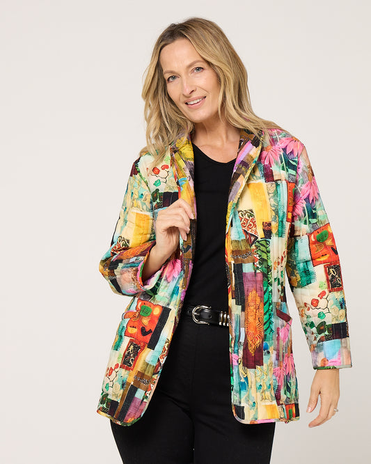 Quinn Reversible Quilted Jacket - Multi Patch