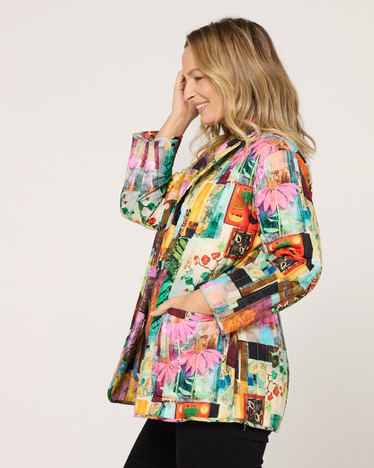 Quinn Reversible Quilted Jacket - Multi Patch