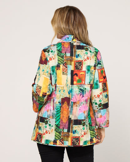 Quinn Reversible Quilted Jacket - Multi Patch