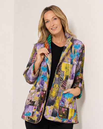 Quinn Reversible Quilted Jacket - Multi Patch