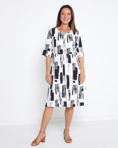 Jovie Dress - Ink Wash
