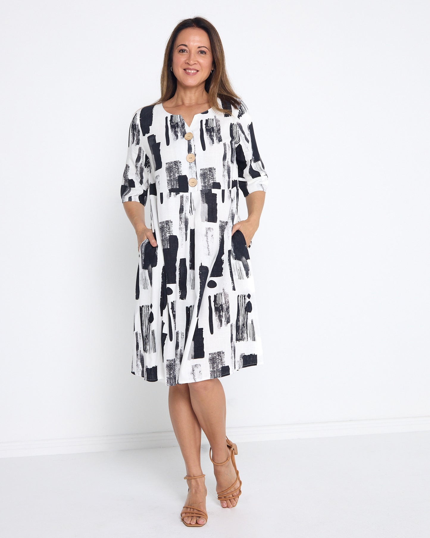 Jovie Dress - Ink Wash