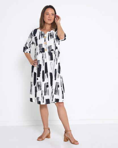 Jovie Dress - Ink Wash