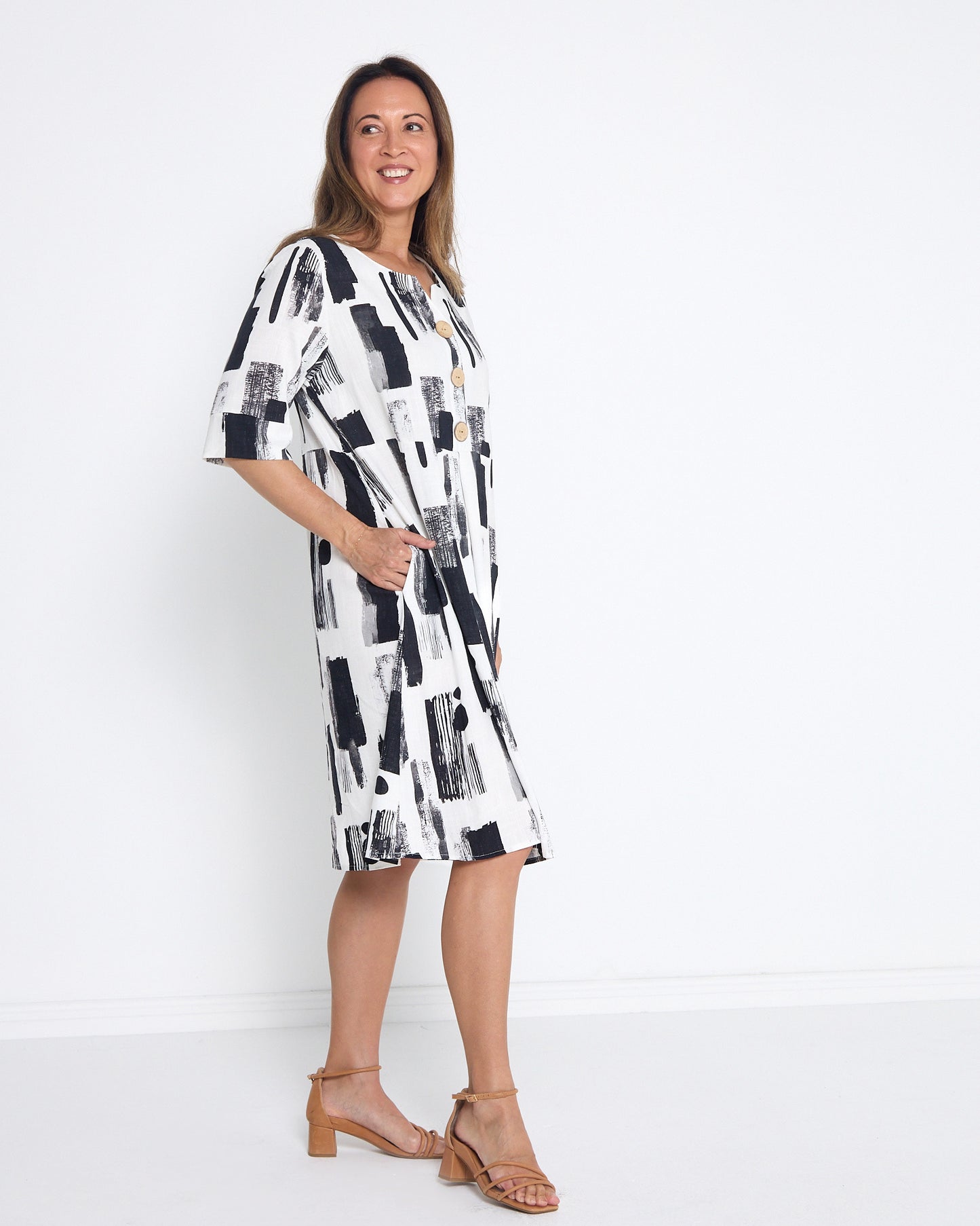 Jovie Dress - Ink Wash