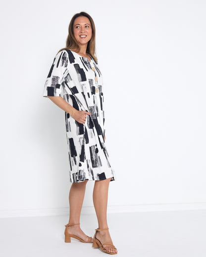 Jovie Dress - Ink Wash