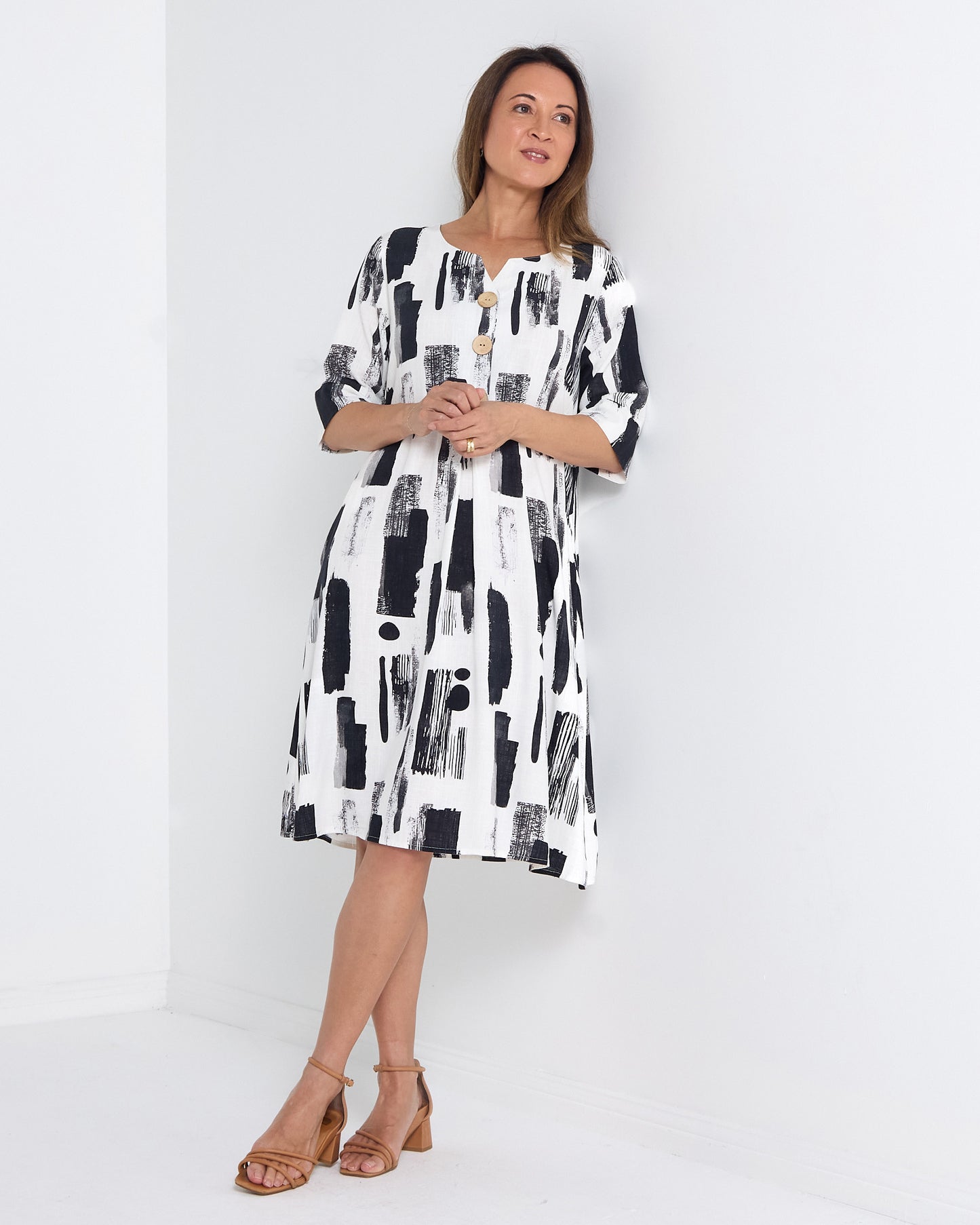 Jovie Dress - Ink Wash