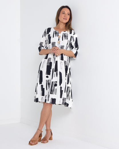 Jovie Dress - Ink Wash