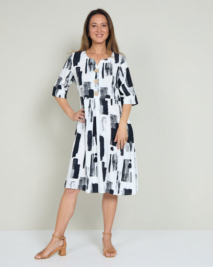 Jovie Dress - Ink Wash