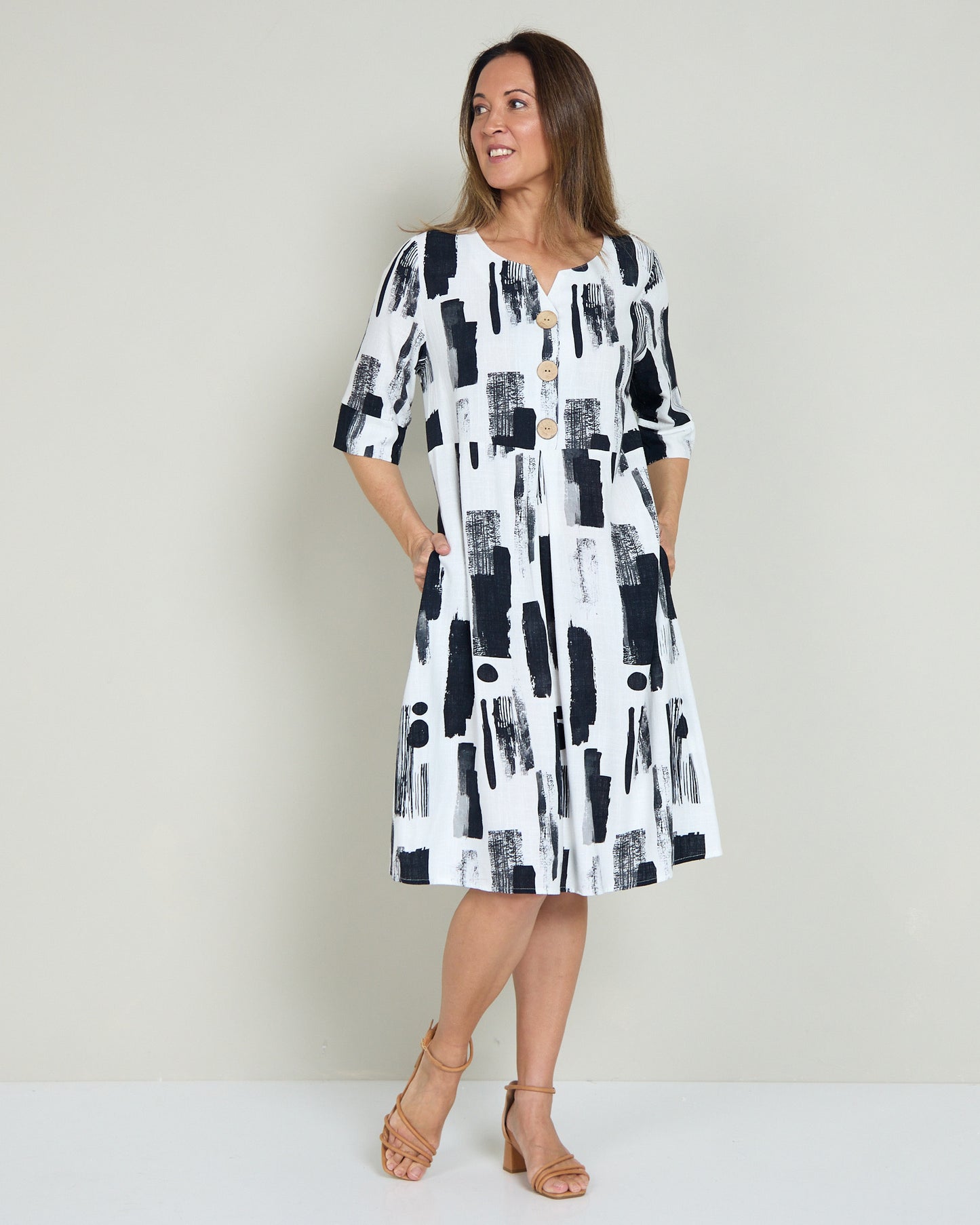 Jovie Dress - Ink Wash