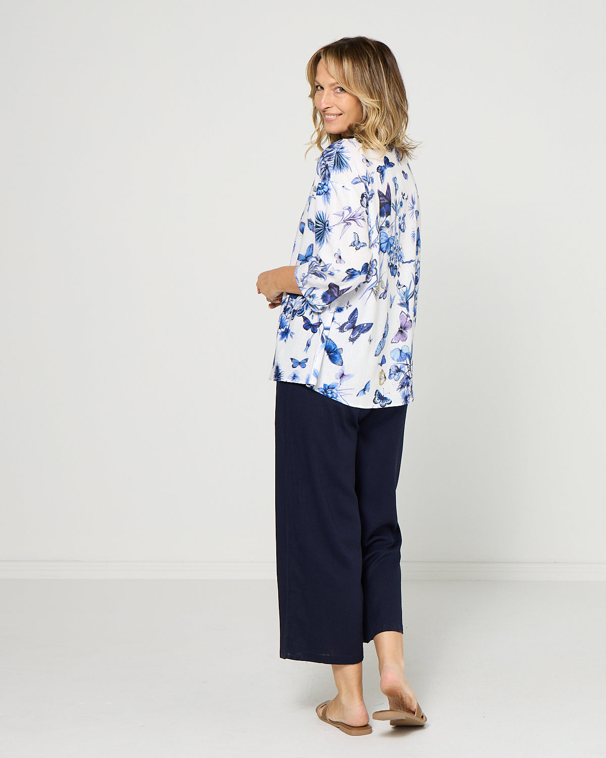 Florence Top - Blue Butterfly